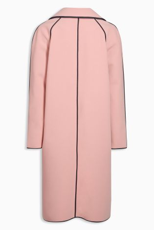 Pink Bonded Sports Inspired Coat